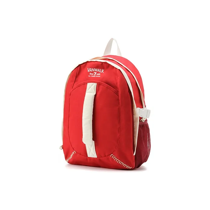 VANWALK Polyester Backpack Tubas Unisex Vintage White/Baseball Red/Vintage Green-9