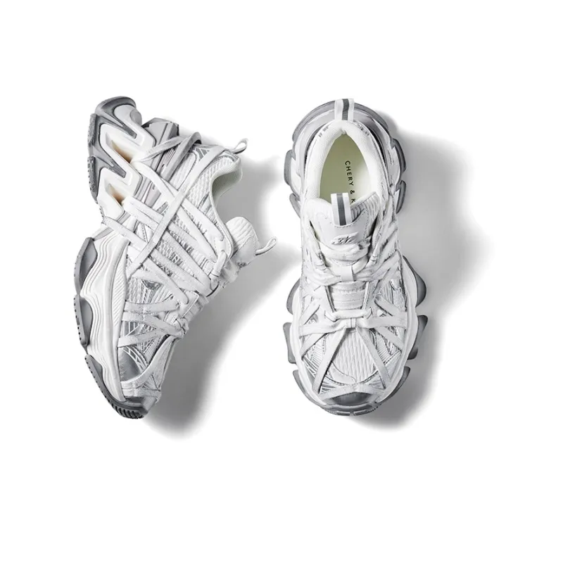CHERYKALLY Durable Breathable Low-Top Chunky Sneakers-4