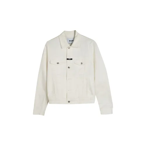 MSGM Denim Jackets Men White