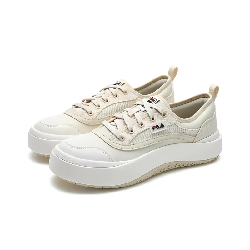 FILA JELLYFISH Anti-Slip And Wear-Resistant Lightweight Low-Top Canvas Shoes Men's Beige Yellow-1
