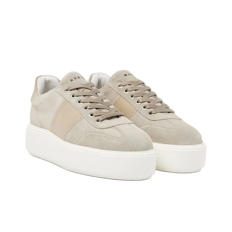 NUBIKK Elise Wing Low-Top Skateboard Shoes Women's Beige-2