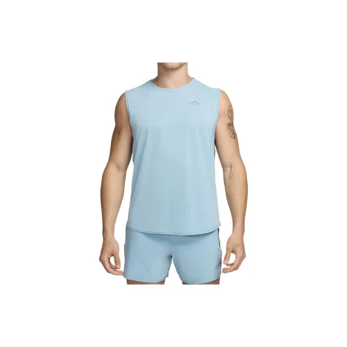 Nike T-Shirts Men Denim Blue Turquoise Color