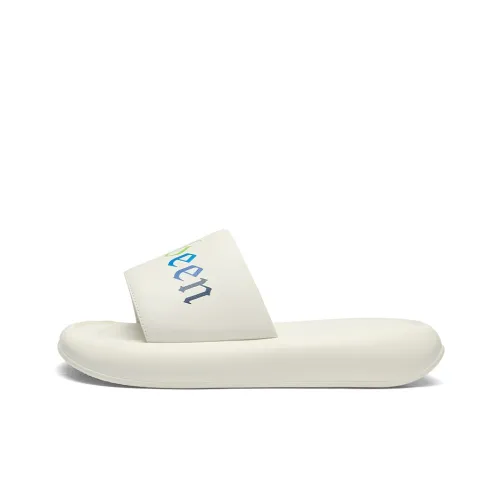 Cabbeen EVA Cut Out Quiet Slip Resistant Slide Slippers Men's White