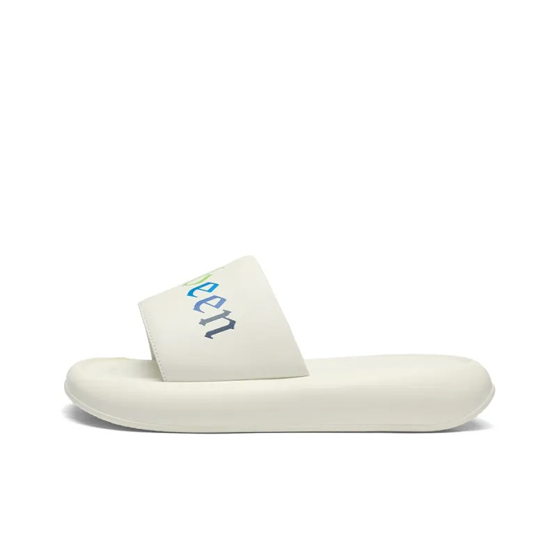 Cabbeen EVA Cut-Out Quiet Slip-Resistant Slide Slippers Men's White-0