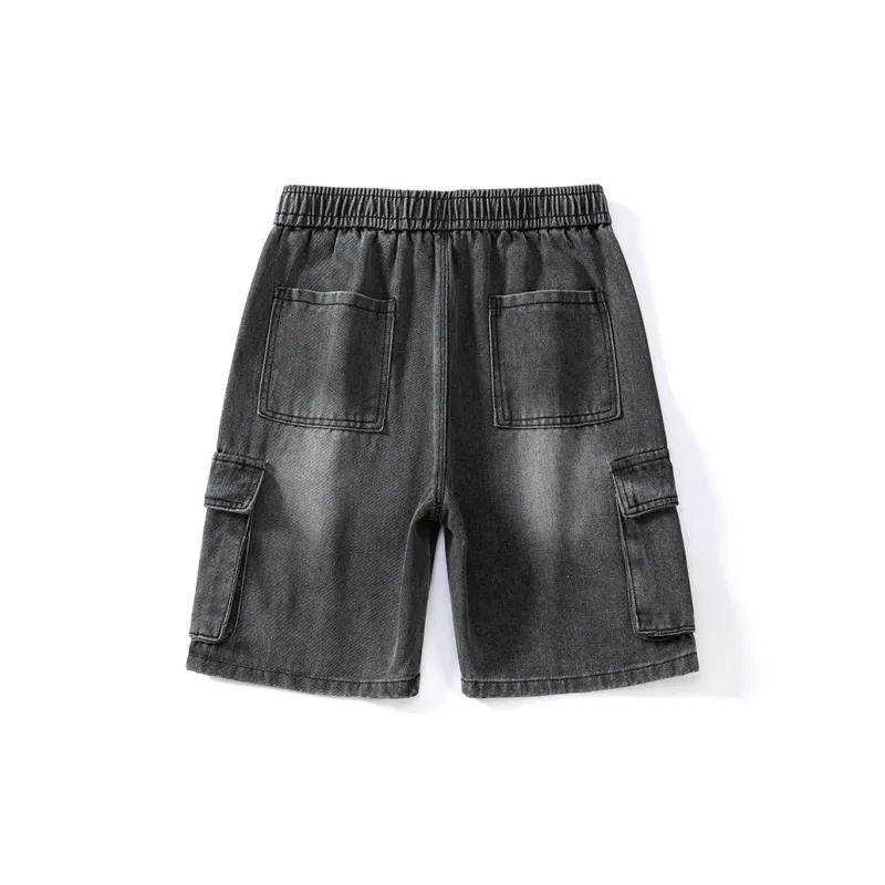 PAINT STAIN Denim Shorts Unisex-7