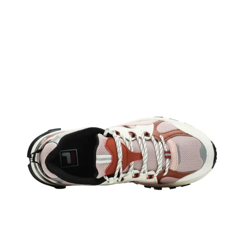 FILA Trek 1S Cushioning Anti-Slip And Wear-Resistant Low-Top Casual Shoes Women's White Pink-4