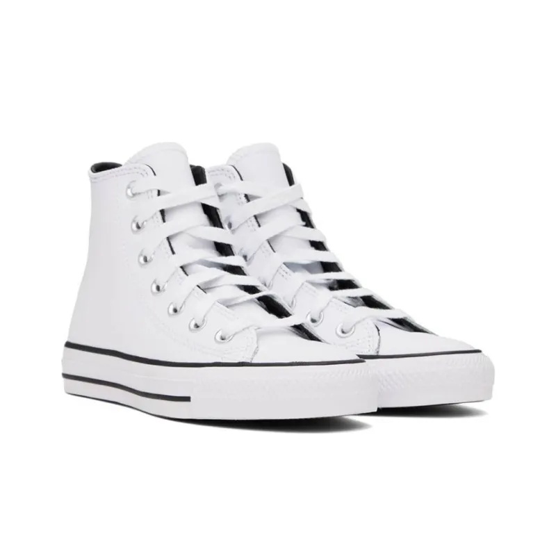 Converse Anti Slip Wear Resistant High Top Canvas Shoes Women's White Black-3