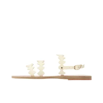 Le Sirenuse Positano x ANCIENT GREEK SANDALS Clio Onda Strap Sandals Women's White