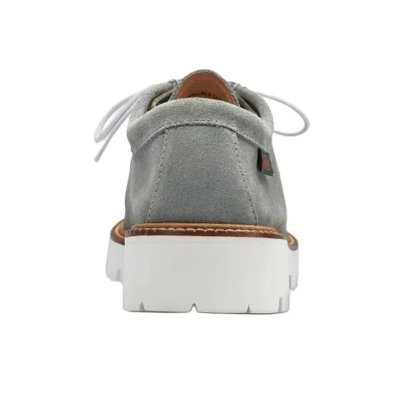 G.H. Bass & Co. Wallace Suede Casual Single Shoes 3.5cm Women's Gray Blue-4