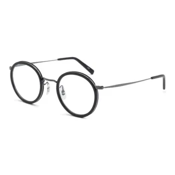 MASUNAGA Titanium Silicone Round Eyeglass Frames Unisex Black