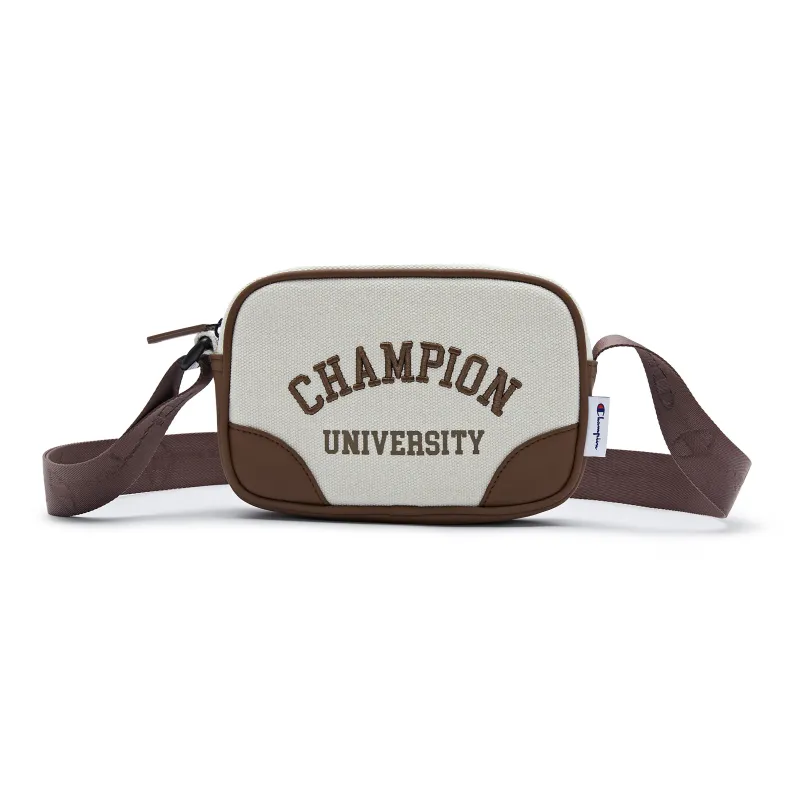 Champion Artificial Leather Crossbody Bag Regular Unisex Dark Blue/Blue/Dark Brown-11