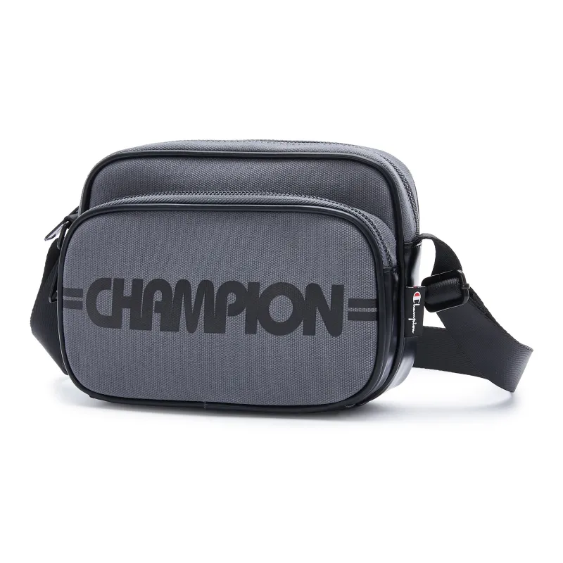 Champion Fabric Shoulder Bag Unisex Gray Black/Black-1