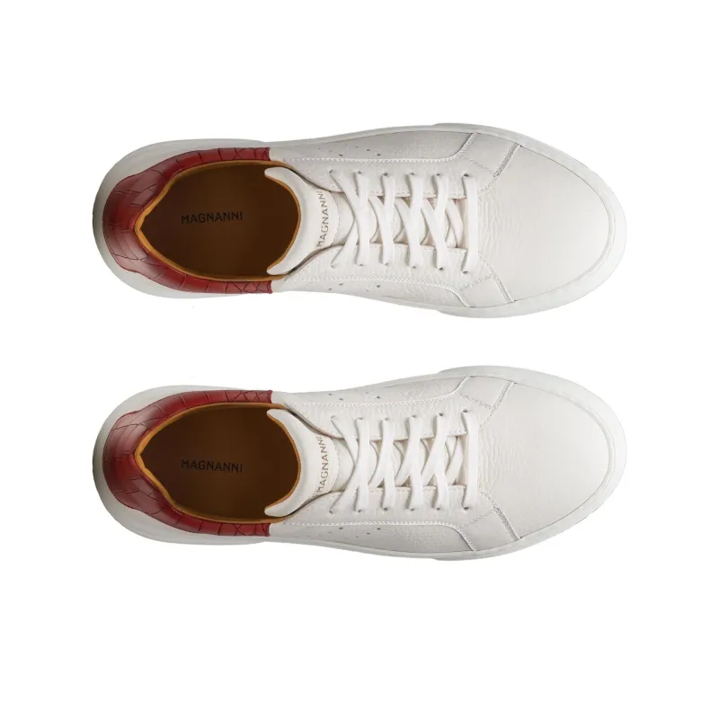 Magnanni Theresa Low-Top Skateboard Shoes Women's White Red-3