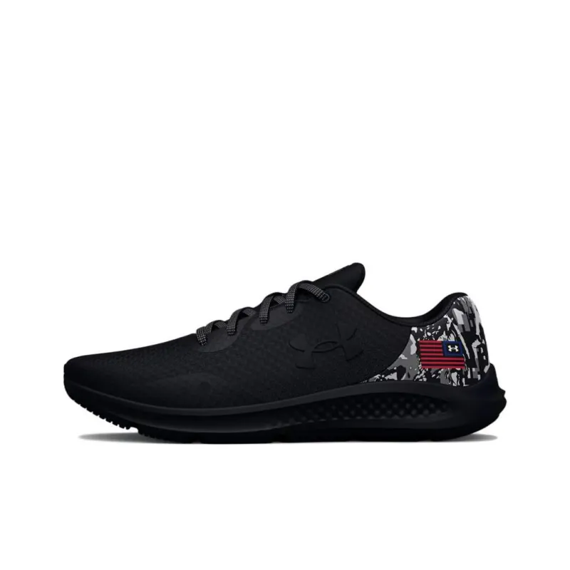 Under Armour Charged Pursuit 3 Cushioning, Wear Resistant Low Top Running Shoes Men's Black-0