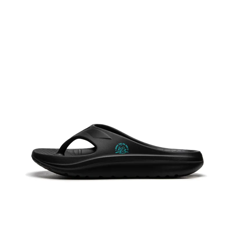 LOL x LiNing Abrasion Resistant Slip Resistant Flip Flops Unisex Black-0