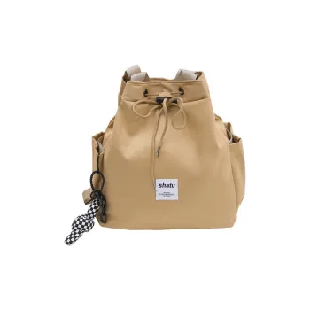 Barang Bear Nylon Portable One Shoulder Backpack Regular Unisex Multicolor