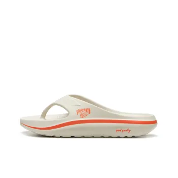 LOL x LiNing Abrasion-Resistant Slip-Resistant Flip Flops Unisex Pearl White