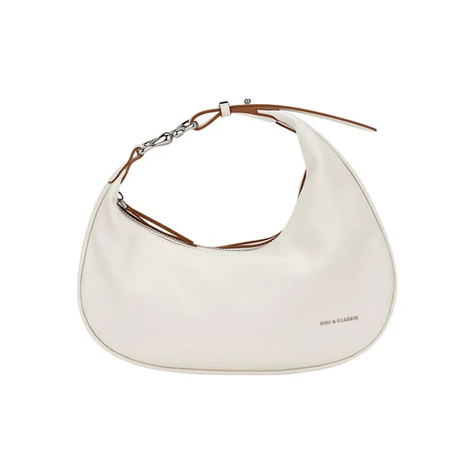 OMI Handbag Fabric With Microfiber Synthetic Leather Regular Women's Black/White/Caramel-3