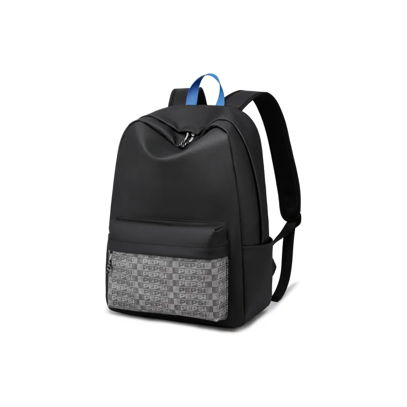 Pepsi Collaboration Water Repellent PU One Shoulder Backpack Fanny Pack Large Size Unisex Black/White-12