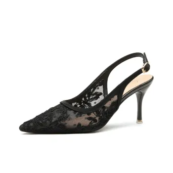 YAFEI XUANYU One-Strap Sandals High Heels 7cm Women's White