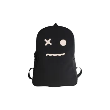 CARTELO Polyester Backpack Laptop Bag Backpack Regular Unisex Black/White