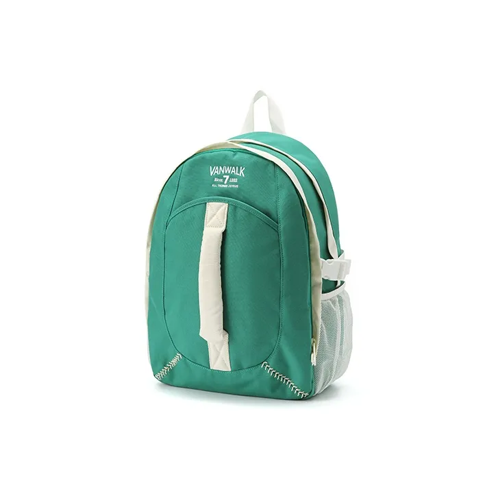 VANWALK Polyester Backpack Tubas Unisex Vintage White/Baseball Red/Vintage Green-15
