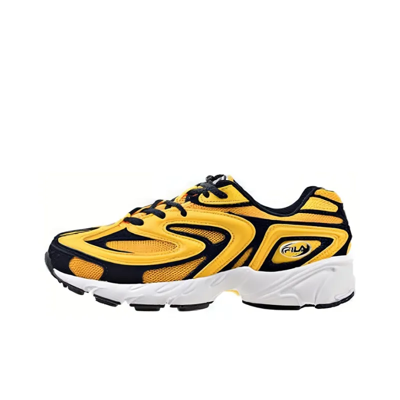 FILA Cushioned Slip Resistant Low Top Running Shoes Men's Yellow-0