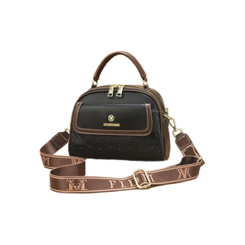 Weymond PVC One Shoulder Handbag Crossbody Bag Women's White Black-10