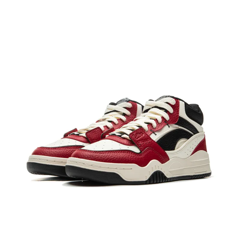 LINING Moonlight White HI Skateboard Shoes Women's Mid Top White Red-2