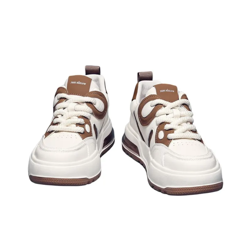 JANE HARLOW Low-Top Skateboard Shoes Men's White Apricot-3