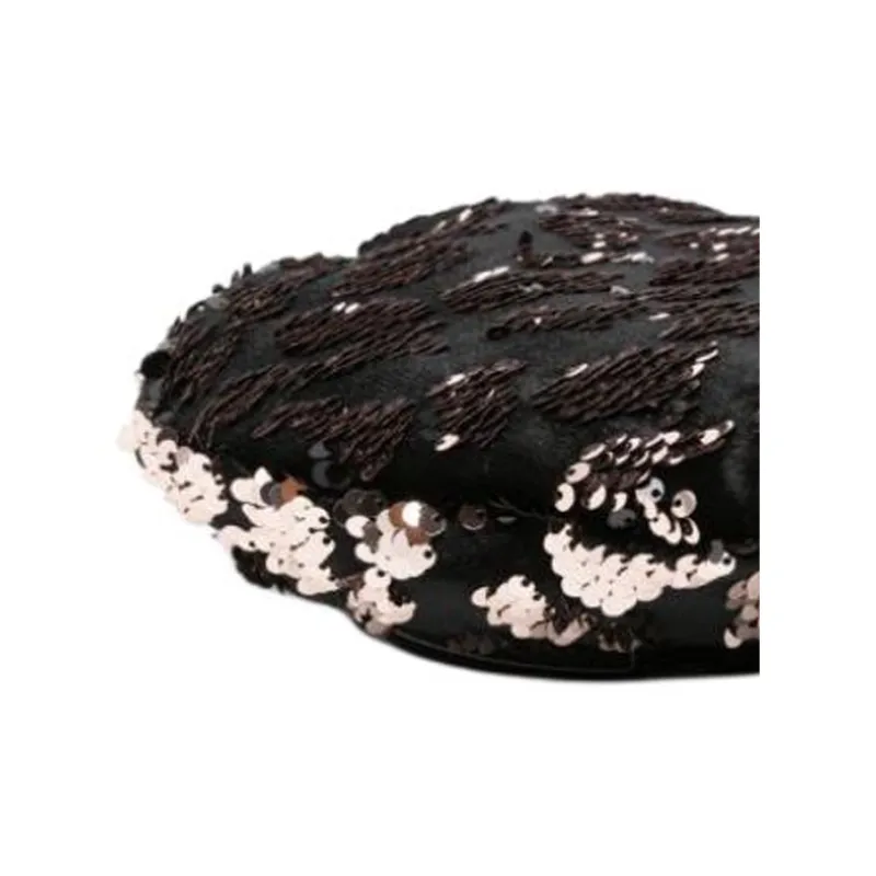BALMAIN Sequinned Velvet Beret-1