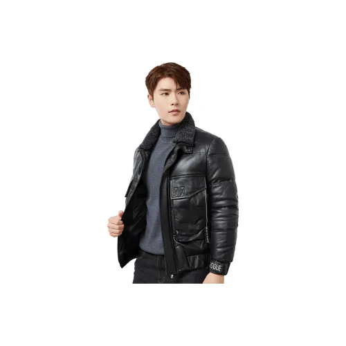 FORTEI Leather Jacket Men's Black