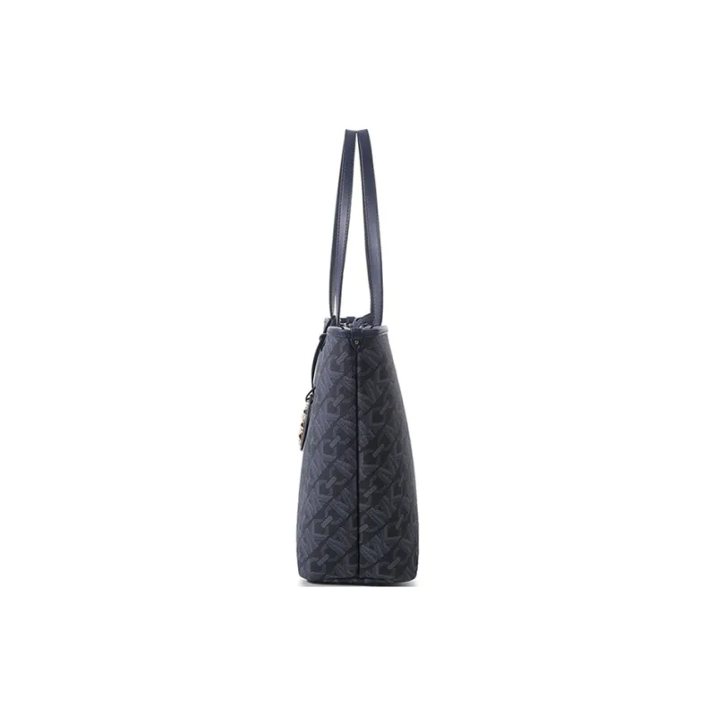 MICHAEL KORS Eliza Series Artificial Leather Combo Bag Tote Shopping Bag Shoulder Bag Women's Dark Blue-2