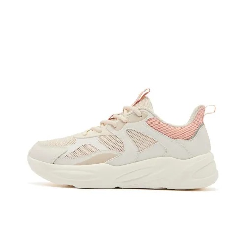 QIAODAN Running Shoes Women's Low-Top Ivory/Moon Pink