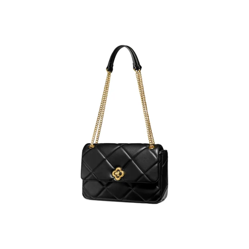 NUCELLE PU Small Square Bag One Shoulder Shoulder Bag For Women's Medium Size Women's White/Black/Pink-12