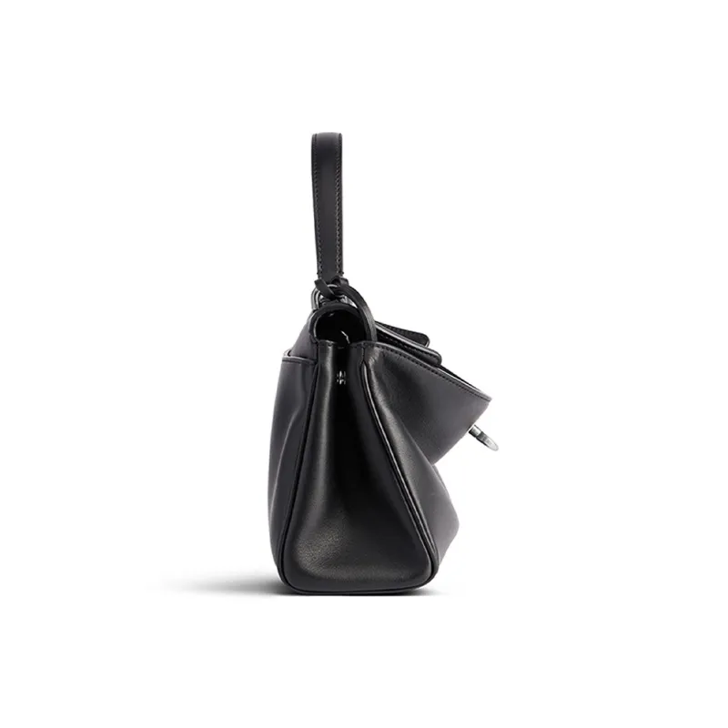 Balenciaga Calfskin Shoulder Bag Crossbody Bag Handbag Mini Women's Black-3
