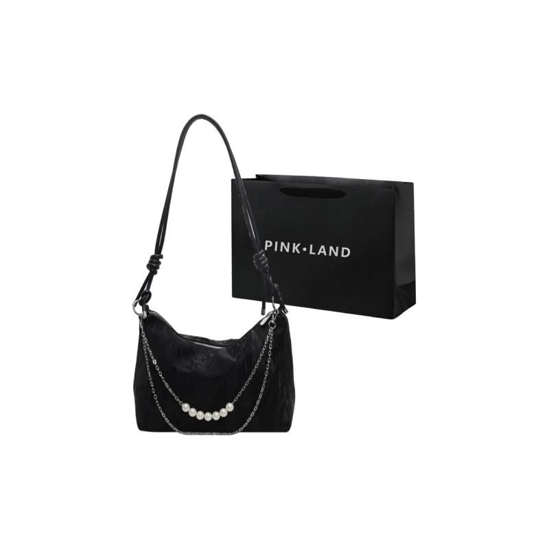 PINK·LAND PU Tote Crossbody Bag Shoulder Bag Women's Silver/Ecru/Green/Black-18