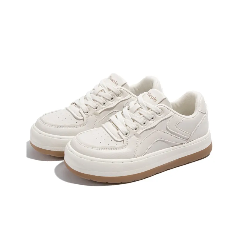 TUOPIN Pie Shoes Height Increasing Abrasion Resistant Breathable Slip Resistant Low Top Skateboard Shoes Unisex-2