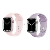 Apple Silicone Strap-Light Pink * Elegant Purple
