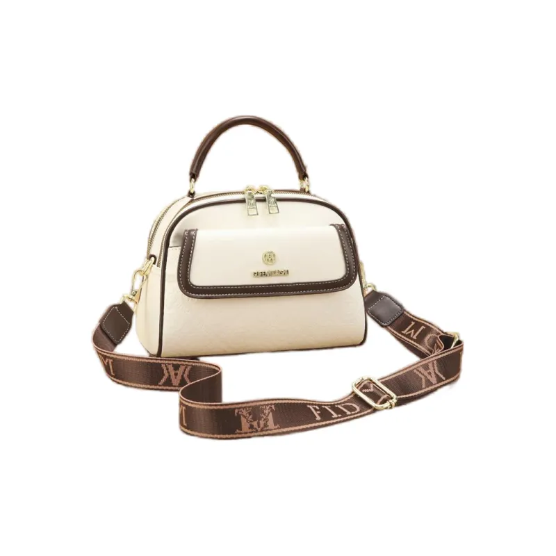 Weymond PVC One Shoulder Handbag Crossbody Bag Women's White Black-2