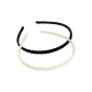 Minimalist Style Woven Headband, White+Black