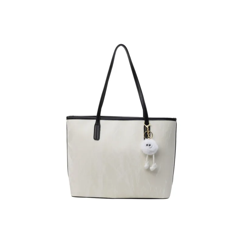 BAODIDAISHU PU Shoulder Bag Handbag Tote Medium Size Women's White Silver Black Pink-0