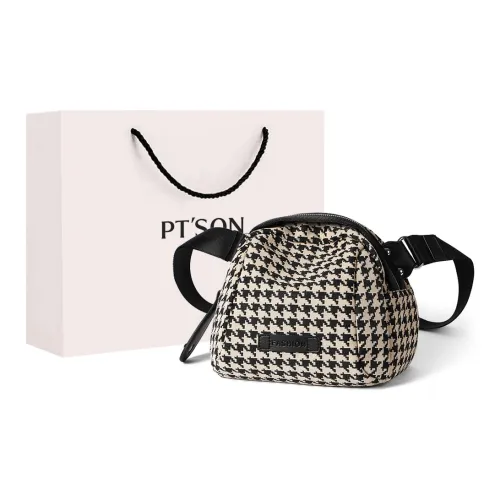 PT'SON Crossbody Bags Houndstooth Black