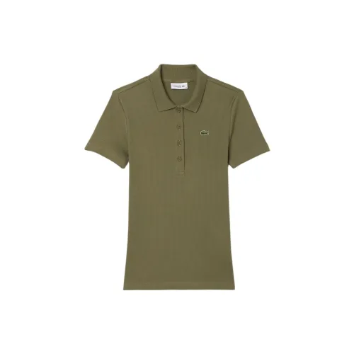 LACOSTE Polo Shirts Women's Khaki Green