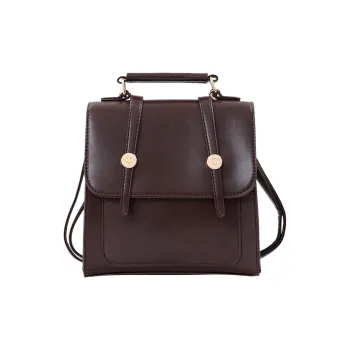 NATTY PU Backpack Small Size Women's Coffee/Black/Silver
