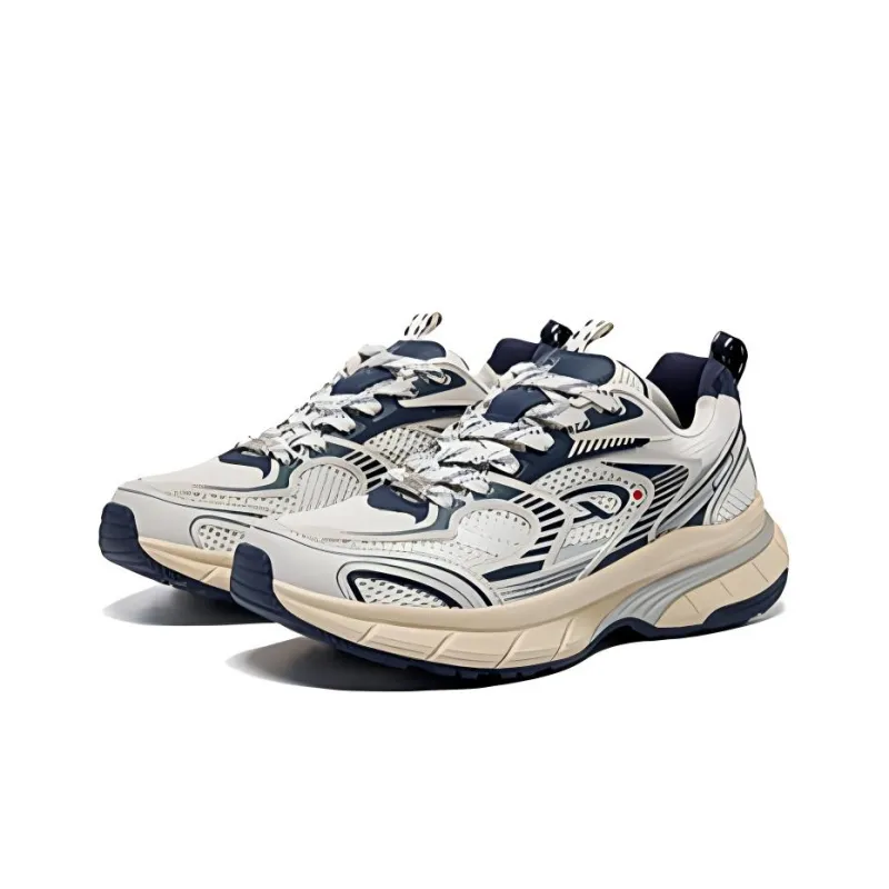 QIAODAN Kaiyuan 2K Coverage Rebound Wear Resistant Lightweight Slip Resistant Low Top Casual Shoes Men's White Gray-1