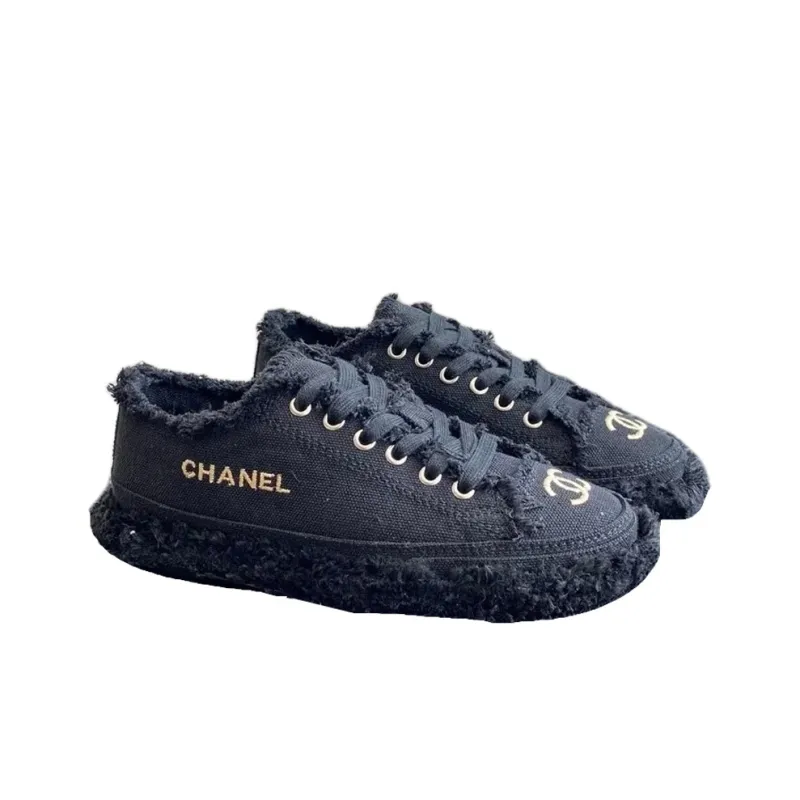 CHANEL Low-Top Canvas Shoes Women's-2