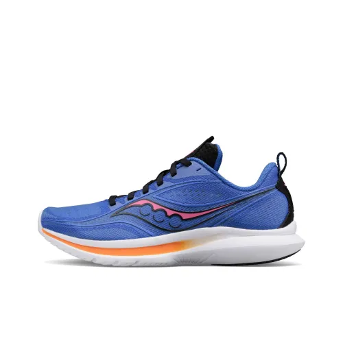 Saucony Kinvara 13 Cushioned Anti-Slip Wear-Resistant Breathable Lightweight Low-Top Running Shoes Women's Blue Yellow