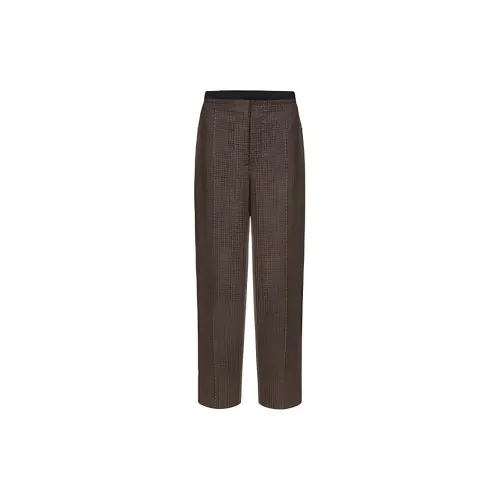 Maison Margiela Wool Check Straight Trousers