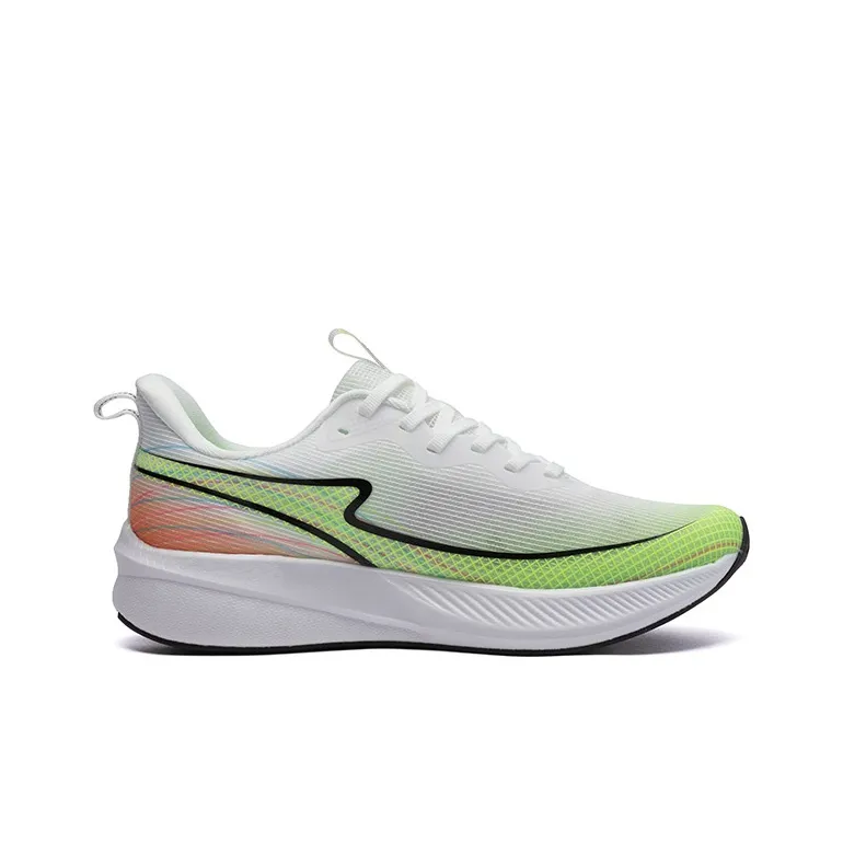 LPMX Cushioned Slip Resistant Rebound Low Top Carbon Plate Running Shoes Unisex Orange Red Neon Green-1
